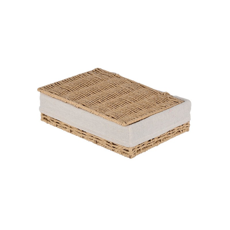 Cesto in vimini con rivestimento interno removibile e coperchio, per riporre vestiti, oggetti o qualunque altra cosa