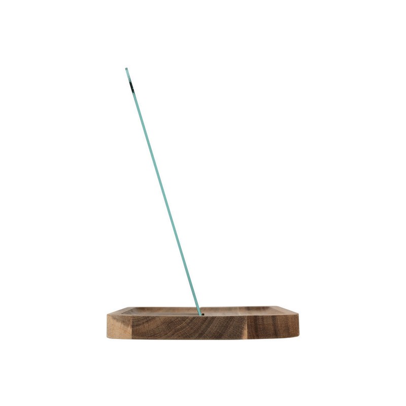 Specchio con comoda base portaoggetti in legno