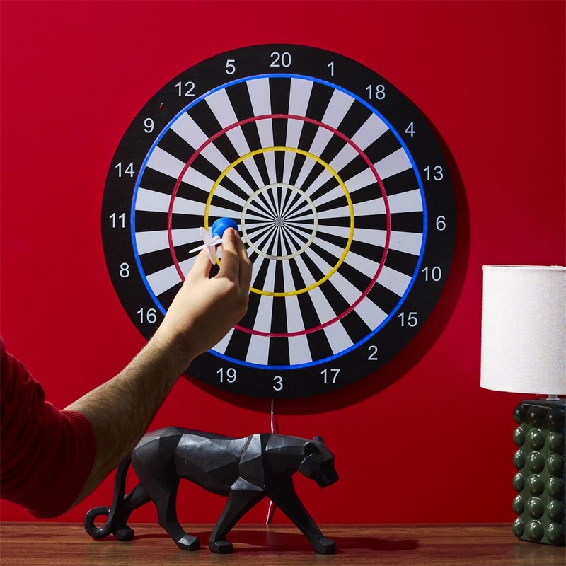 Gioco freccette con bersaglio effetto neon, una divertentissima idea regalo per adulti e bambini