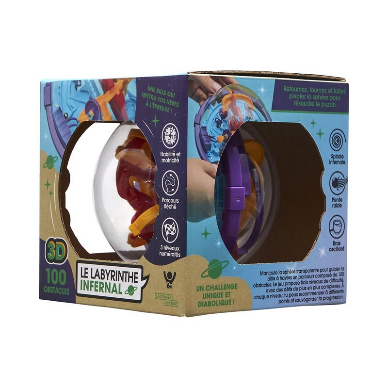 Gioco del labirinto infernale con 3 livelli di difficoltà e 100 ostacoli, una divertentissima idea regalo per adulti e bambini