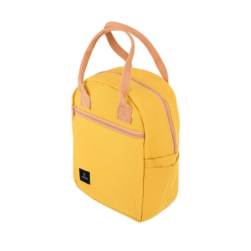 Borsa termica in cotone giallo da 7 litri con manici