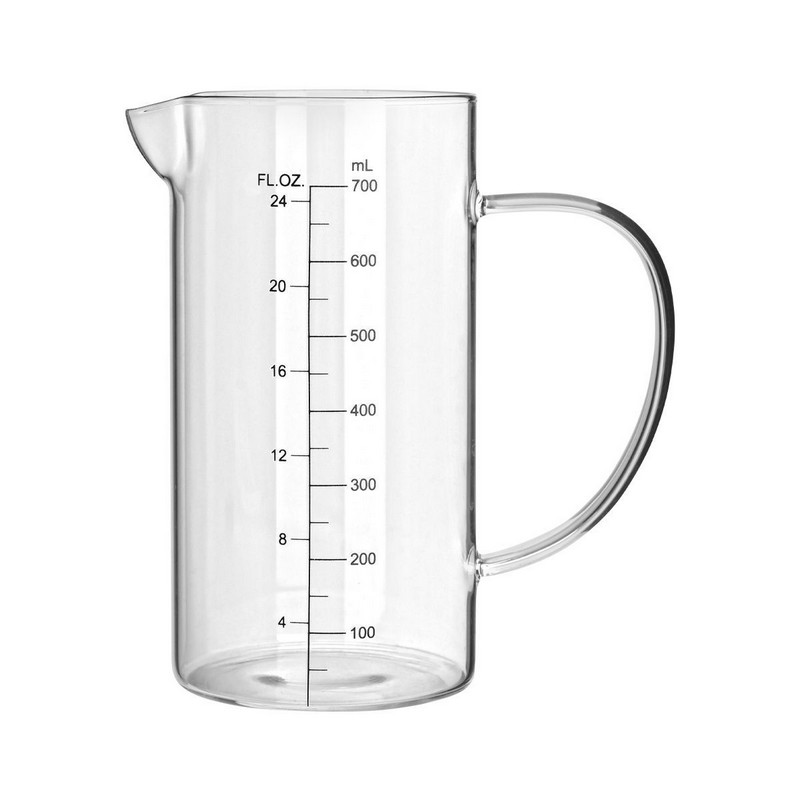Caraffa graduata in vetro borosilicato fino a 700 ml