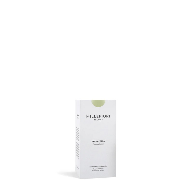 Diffusore di fragranza Millefiori Fresia e pera da 250 ml con bastoncini