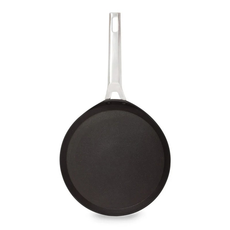 Padella per crepes in alluminio pressofuso da 28 cm di diametro, adatta a gas e induzione