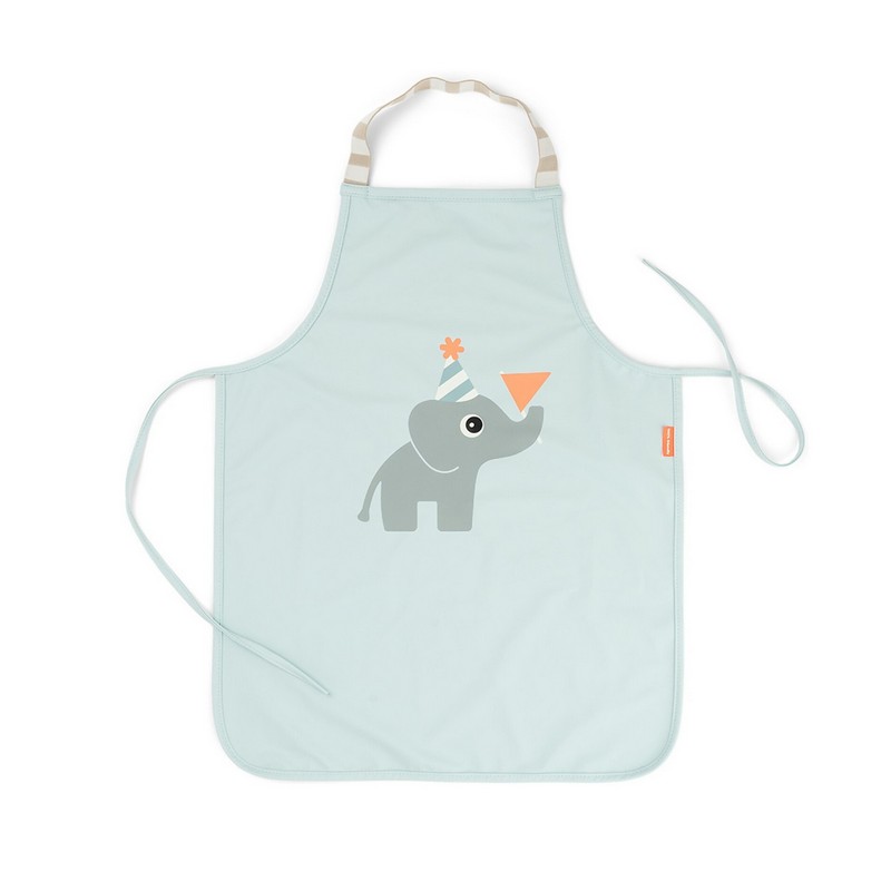 Grembiule da cucina impermeabile azzurro decorato con elefante