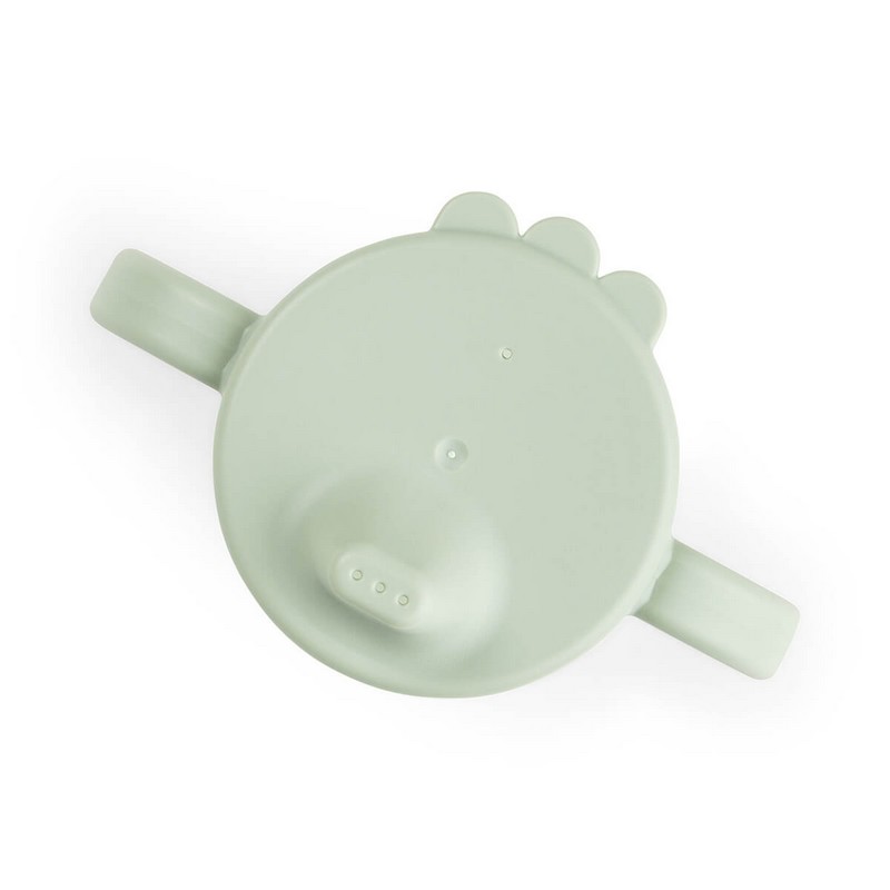 Tazza per bambini con beccuccio e manici decorata con coccodrillo