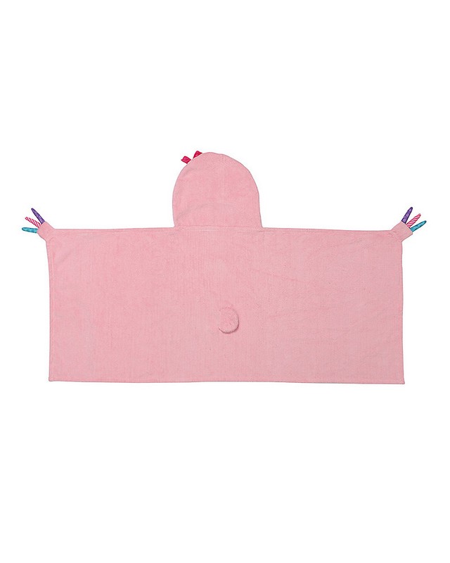 Accappatoio per bambini rosa con cappuccio a forma di bradipo