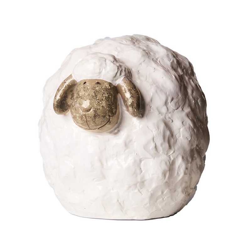 Pecora decorativa in resina da interno ed esterno, perfetta per le tue decorazioni di Pasqua