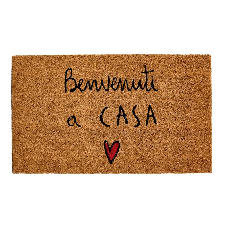 Zerbino in cocco decorato con cuore e scritta 