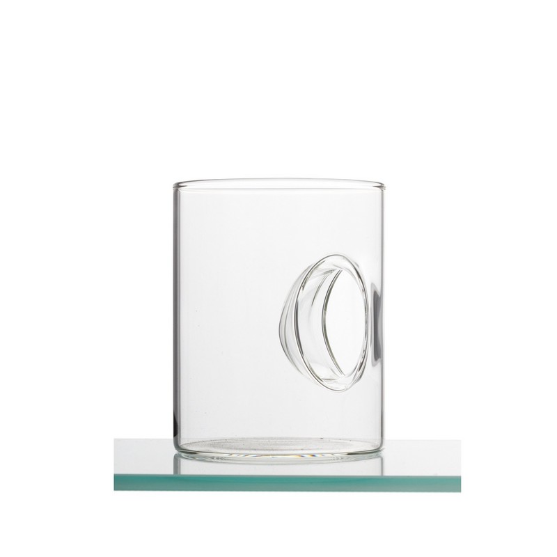 Set 6 bicchieri in vetro trasparente con manico interno