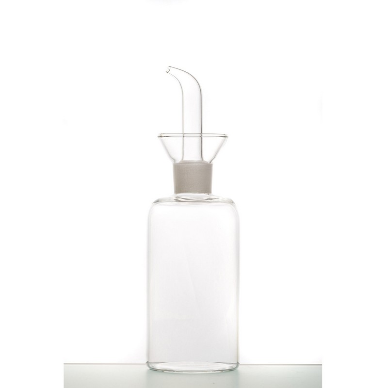 Oliera in vetro borosilicato trasparente con beccuccio salvagoccia, capacità 500 ml