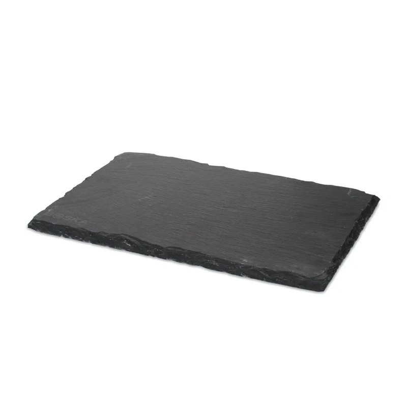 Piatto da portata in ardesia rettangolare con piedini antiscivolo