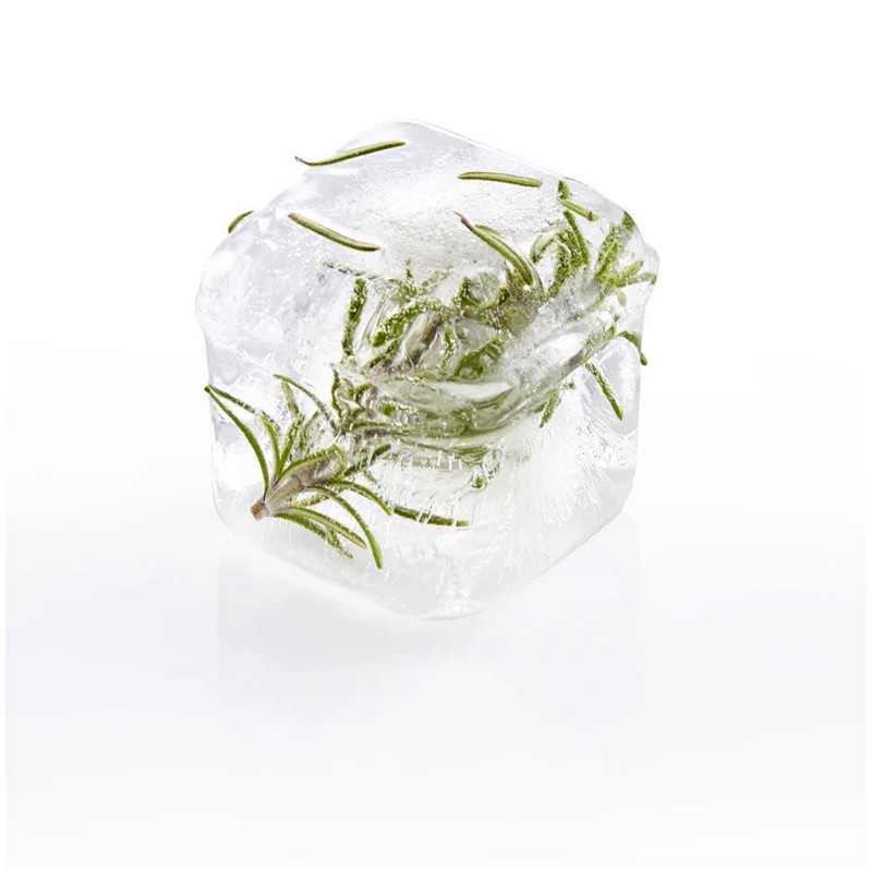 Forma per ghiaccio da 6 cubi con coperchio e vaschetta flessibile