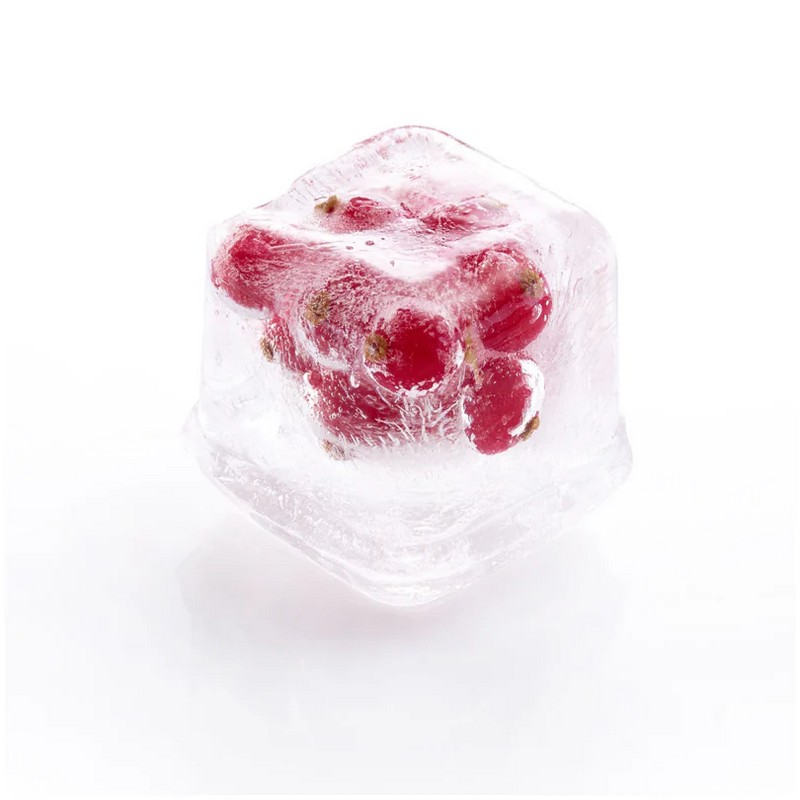 Forma per ghiaccio da 6 cubi con coperchio e vaschetta flessibile