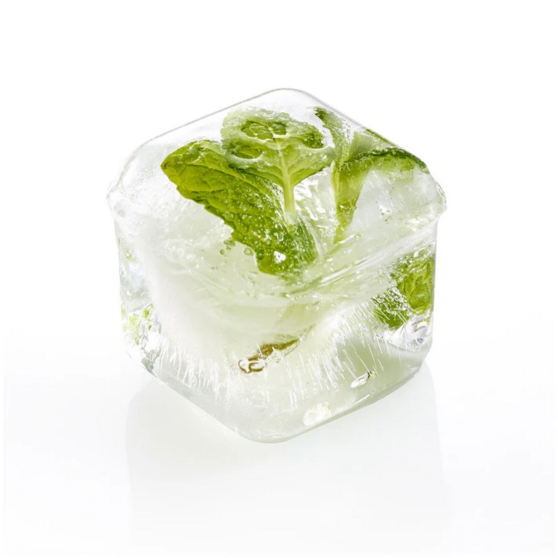 Forma per ghiaccio da 6 cubi con coperchio e vaschetta flessibile