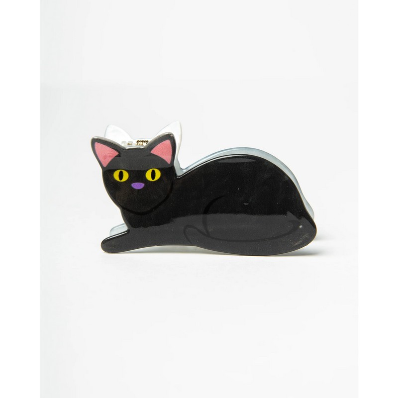 Fermacapelli a forma di gatto nero, perfetto come idea regalo per donna