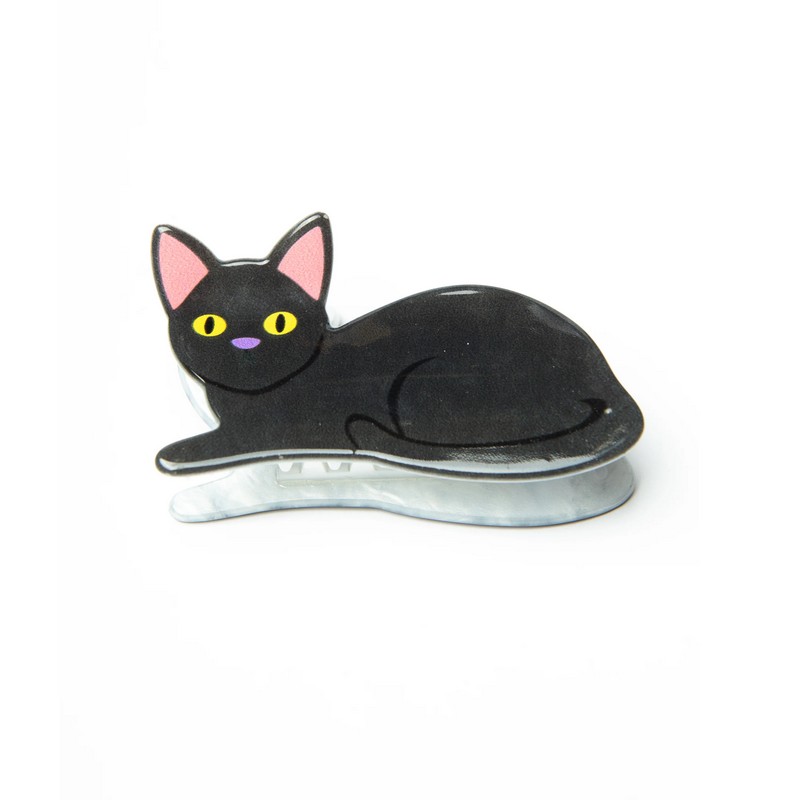 Fermacapelli a forma di gatto nero, perfetto come idea regalo per donna