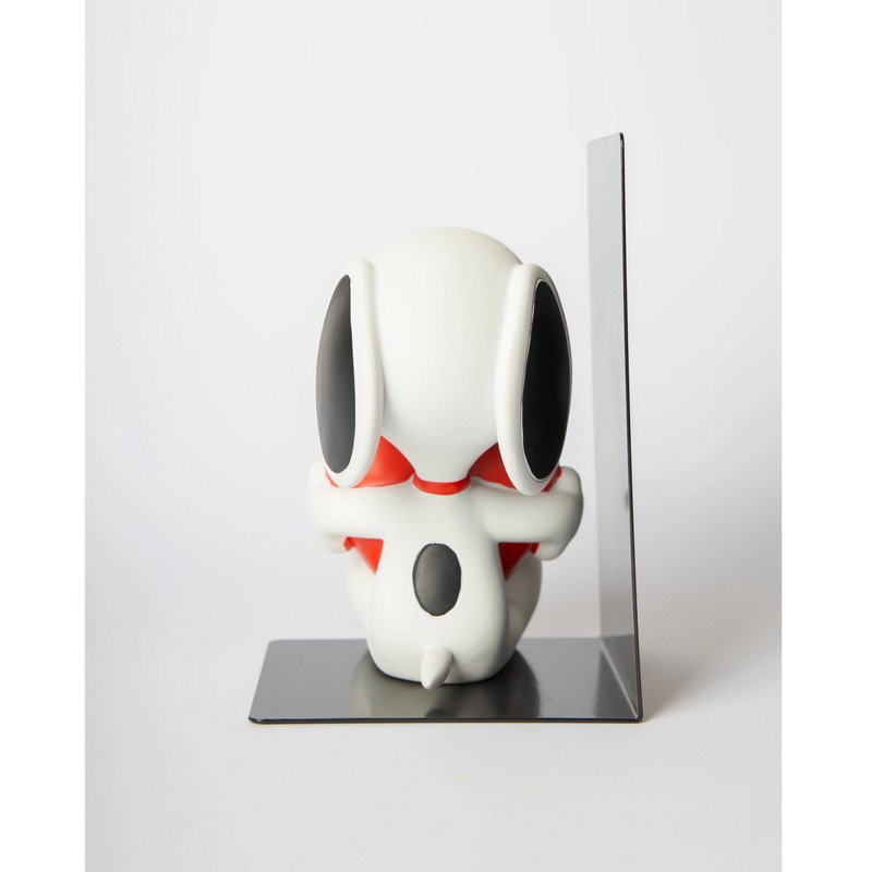 Fermalibri in metallo con Snoopy con cuore in resina