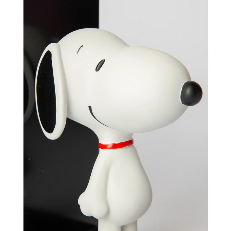 Fermalibri in metallo con Snoopy di profilo in resina