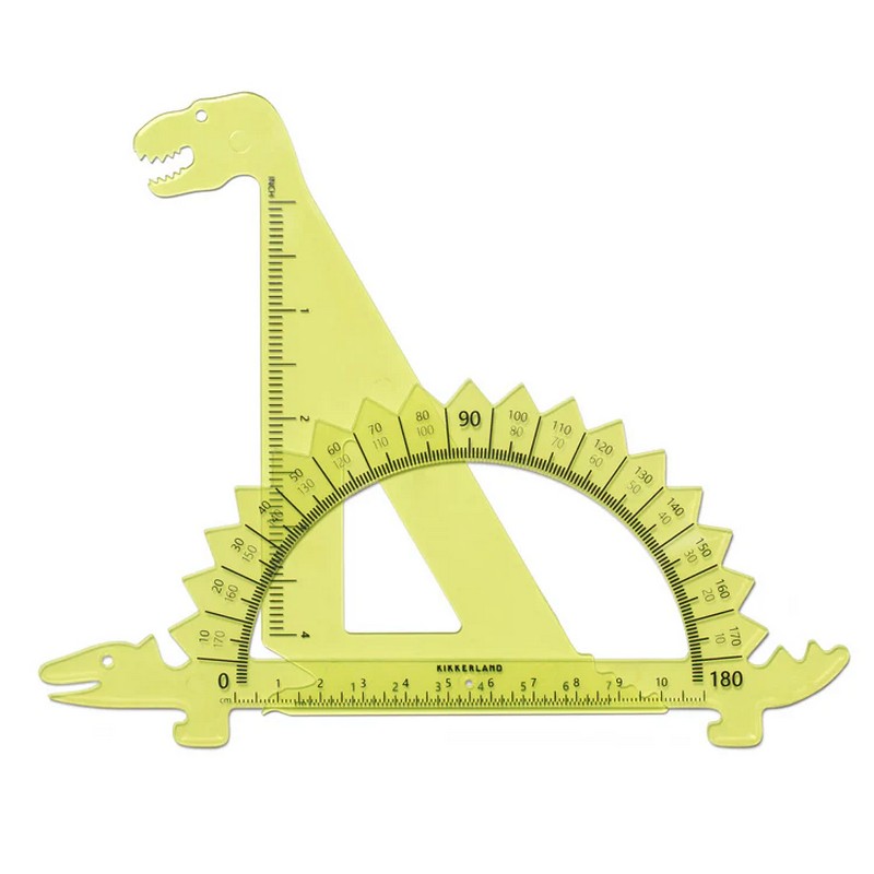 Set goniometro e squadra a forma di dinosauro