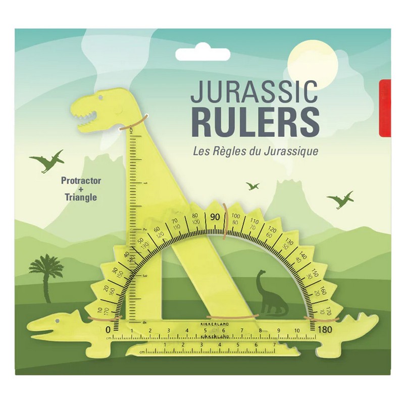Set goniometro e squadra a forma di dinosauro