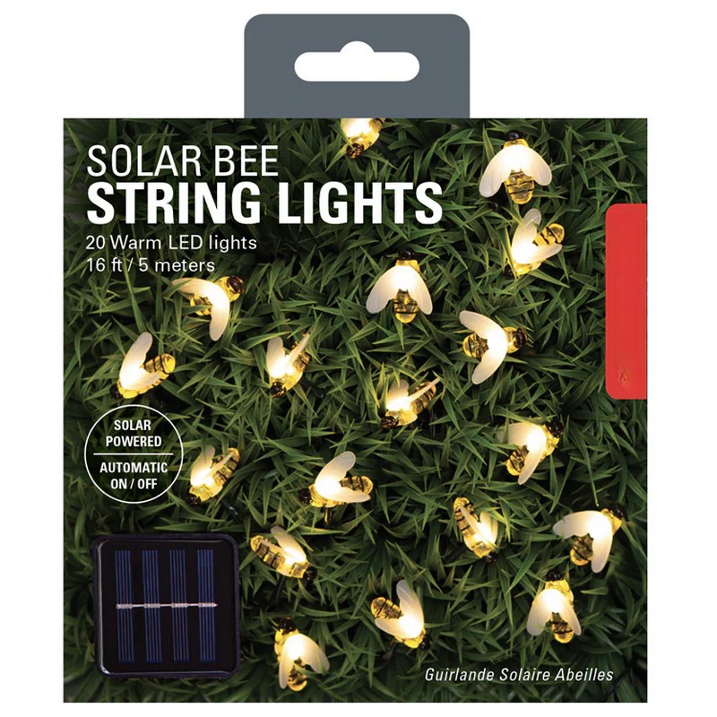 Filo di luci con 20 api alimentato a energia solare
