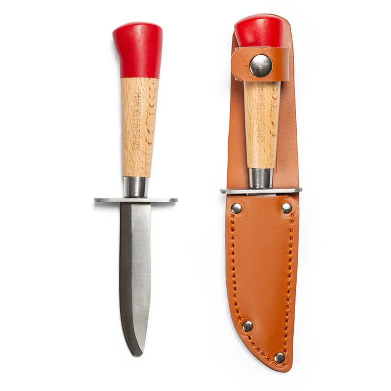 Coltello dell'esploratore con fodero, utilizzabile anche per intagliare il legno