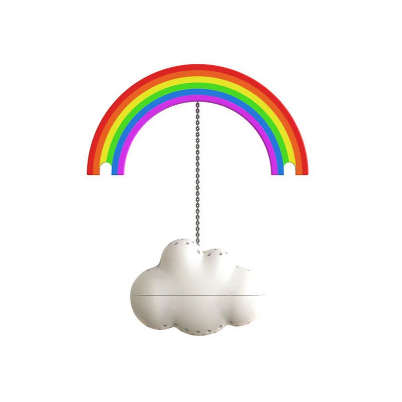 Infusore per tisane a forma di arcobaleno con nuvola in silicone alimentare