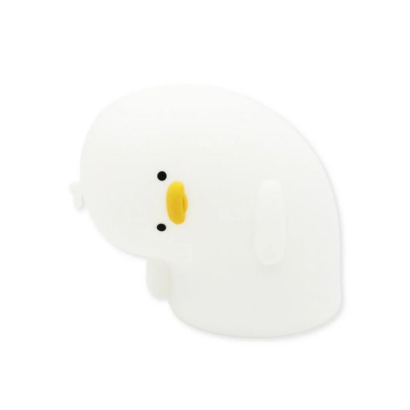 Luce notturna morbida in silicone a forma di anatra con testa ciondolante con controllo touch e luce calda, funzione timer e batteria interna ricaricabile