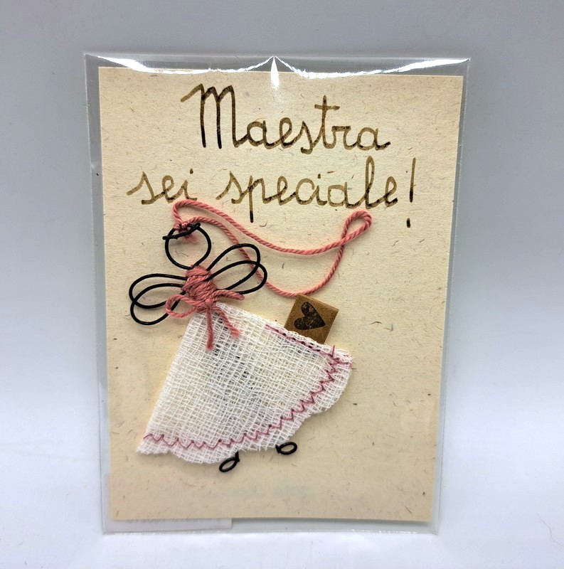 Angioletto delle maestre da appendere con dedica “Maestra sei speciale”, perfetta come regalo per le maestre a fine anno
