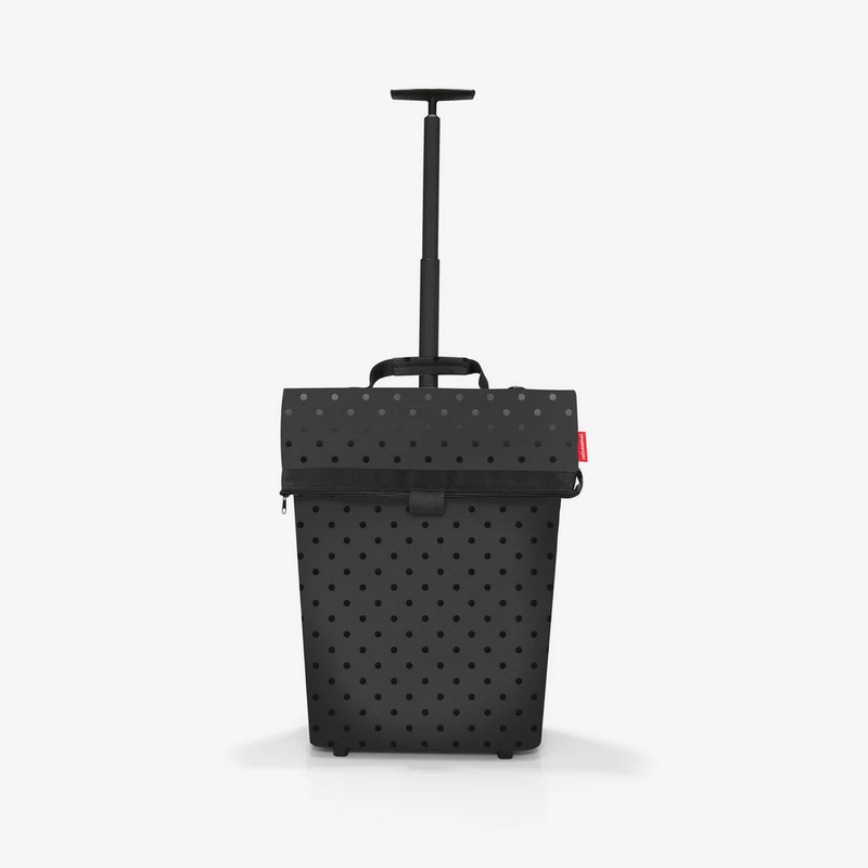 Carrello per la spesa nero a pois lucidi neri da 43 litri di capacità, con manico telescopico