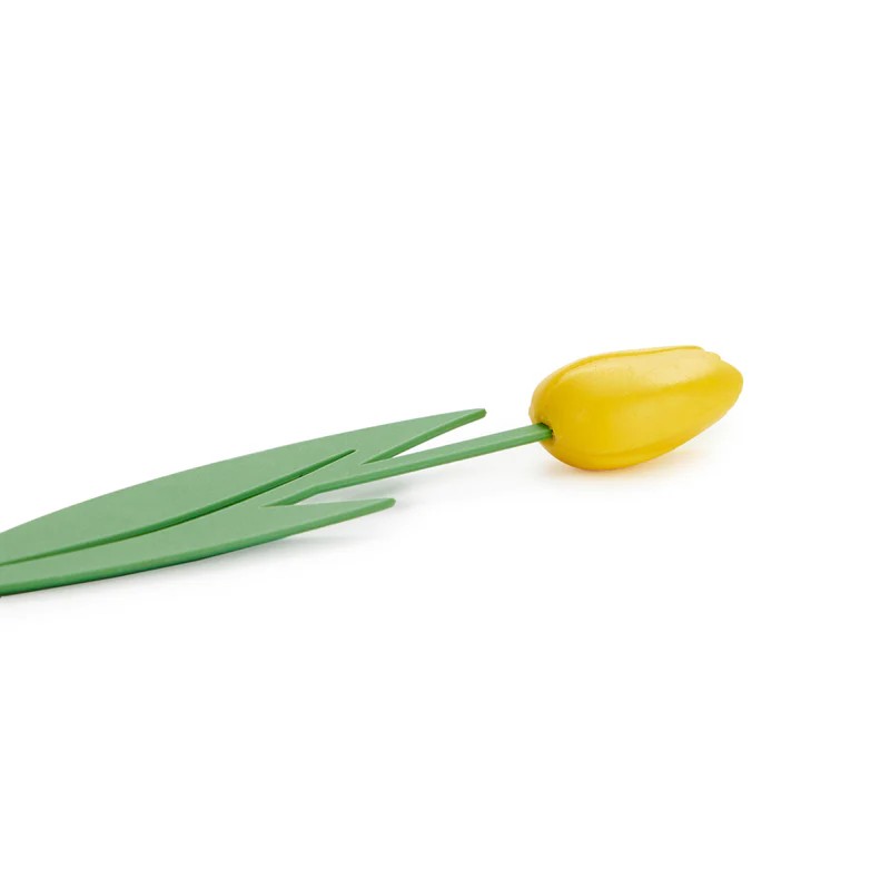 Segnalibro decorativo a forma di tulipano giallo