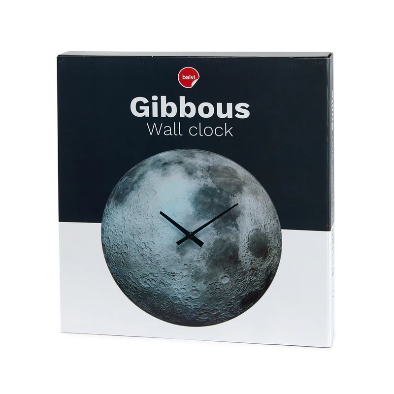 Orologio da parete in vetro a forma di luna