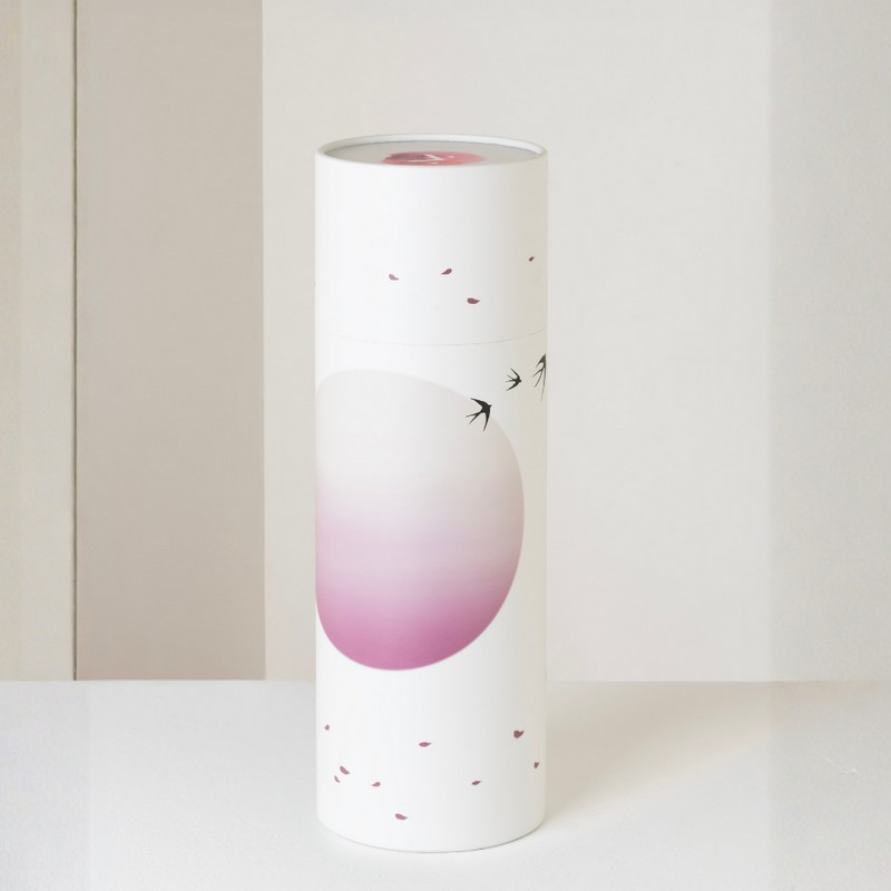 Lampada da tavolo ricaricabile dimmerabile per utilizzo interno ed esterno con luce calda, neutra e fredda, decorata con rondini