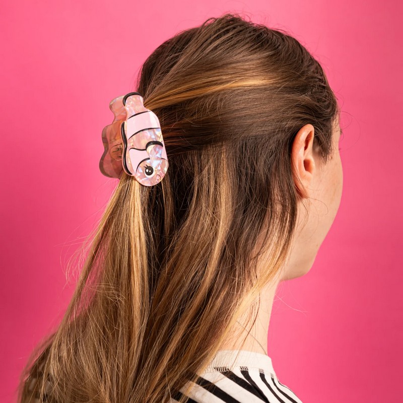 Fermacapelli a forma di pesce pagliaccio effetto liscio/madreperla, perfetto come idea regalo per donna