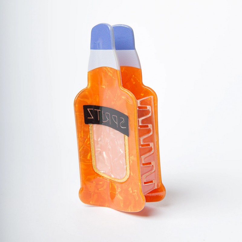 Fermacapelli a forma di Spritz effetto liscio/madreperla, perfetto come idea regalo per donna