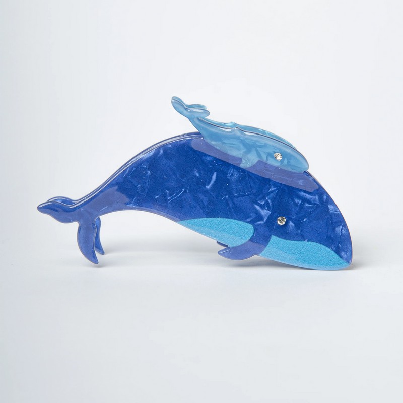Fermacapelli a forma di delfini effetto liscio/madreperla, perfetto come idea regalo per donna