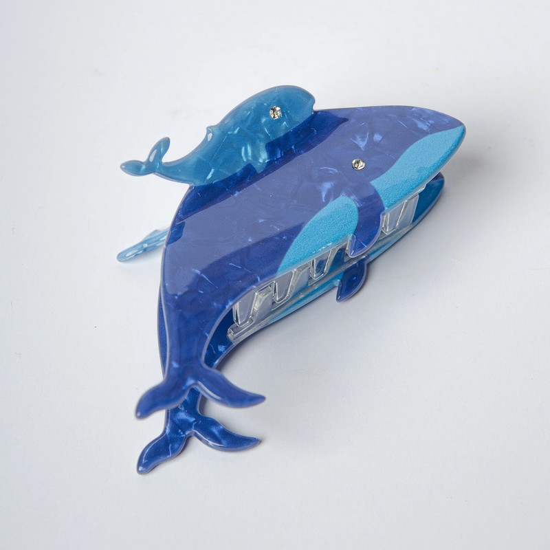 Fermacapelli a forma di delfini effetto liscio/madreperla, perfetto come idea regalo per donna