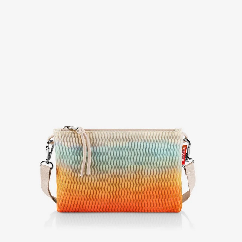 Borsa a tracolla ultraleggera in tessuto mesh tropicale