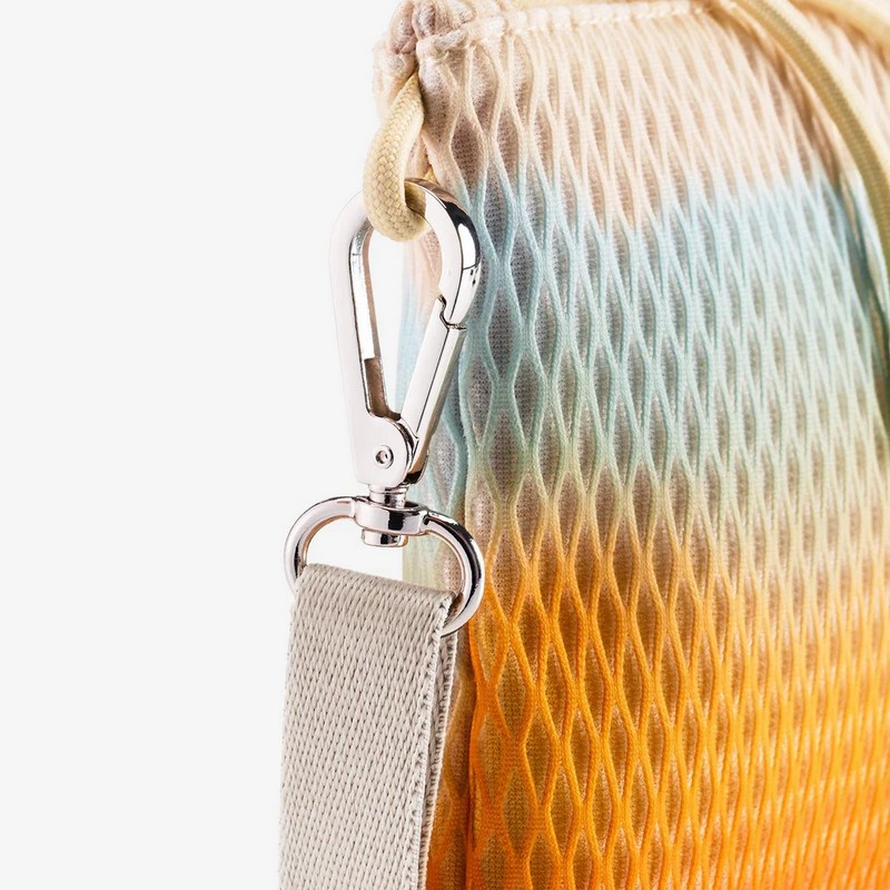 Borsa a tracolla ultraleggera in tessuto mesh tropicale