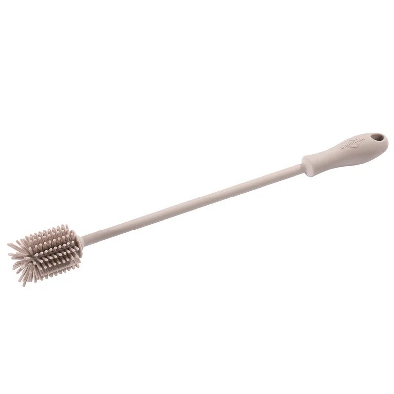 Scovolino in silicone con manico rigido di colore grigio