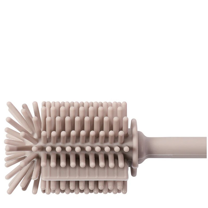 Scovolino in silicone con manico rigido di colore grigio
