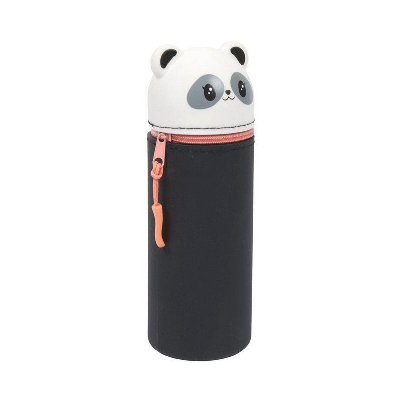 Astuccio a forma di animale assortito (koala, gatto, axolotl, panda, capybara, tigre) in silicone, utilizzabile anche come portamatite