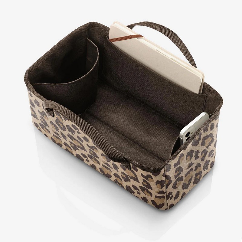 Organizer per borsa leopardato con scomparti e 8 litri di capacità, perfetto per tenere tutto in ordine al proprio posto