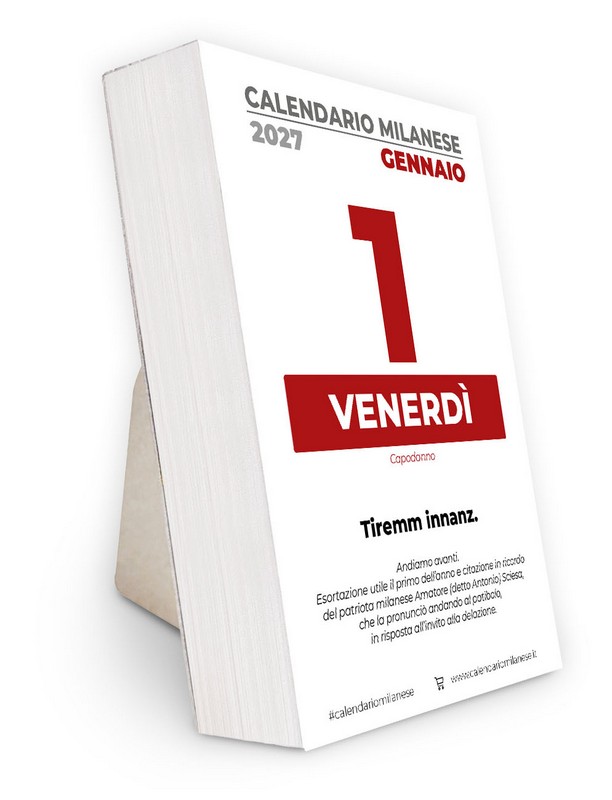 Calendario giornaliero in dialetto milanese “El Bauscia” 2027, pieno di quotidiane perle di saggezza popolare