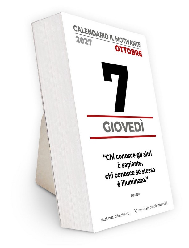 Calendario giornaliero Il Motivante 2027, con un messaggio motivazionale e positivo al giorno