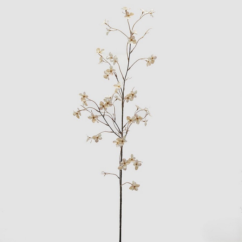 Ramo artificiale con fiori di cornus bianchi