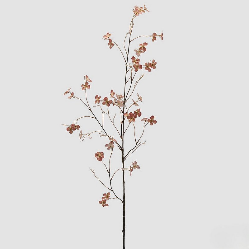 Ramo artificiale con fiori di cornus rosa scuro