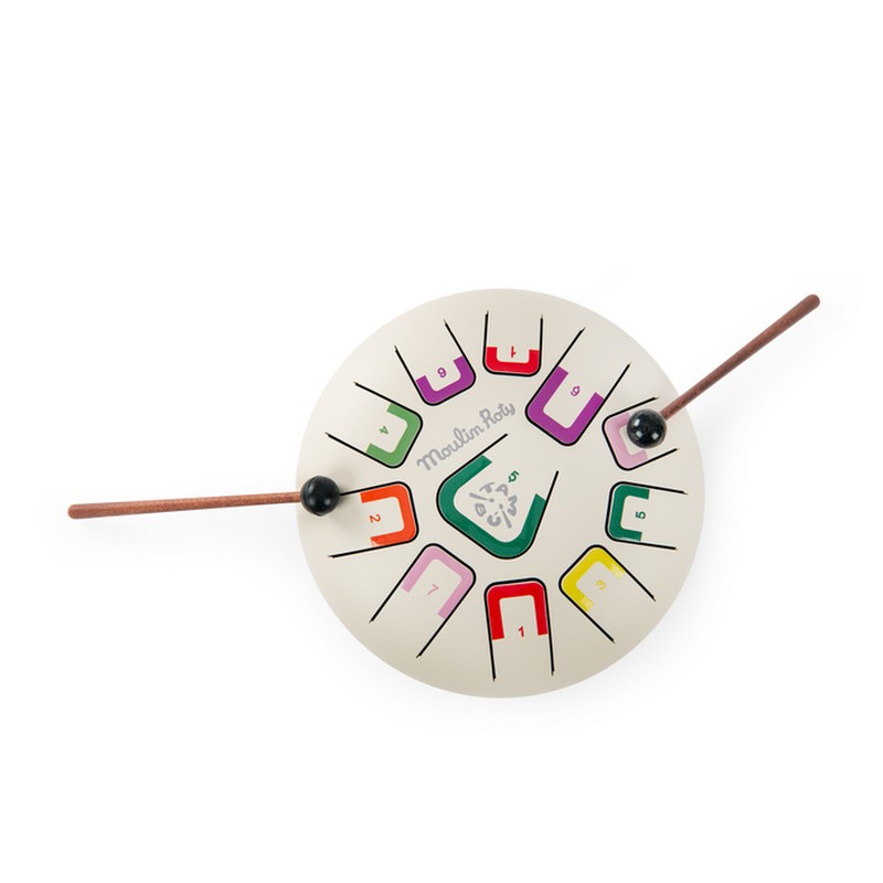 Tamburo a lingue in metallo (steel tongue drums) di colore bianco, include bacchette e borsa per il trasporto - una fantastica idea regalo per bambini!