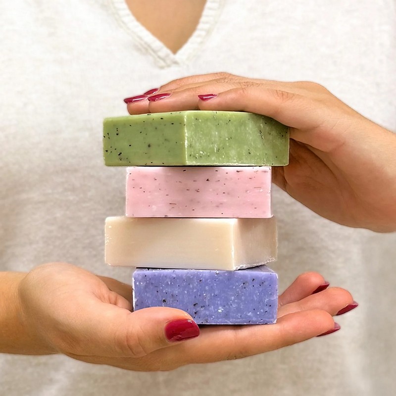 Sapone solido artigianale di Provenza ai fiori di lino